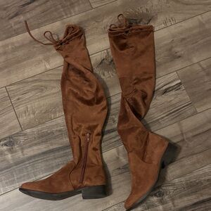 Camel dark Tan Knee Boots